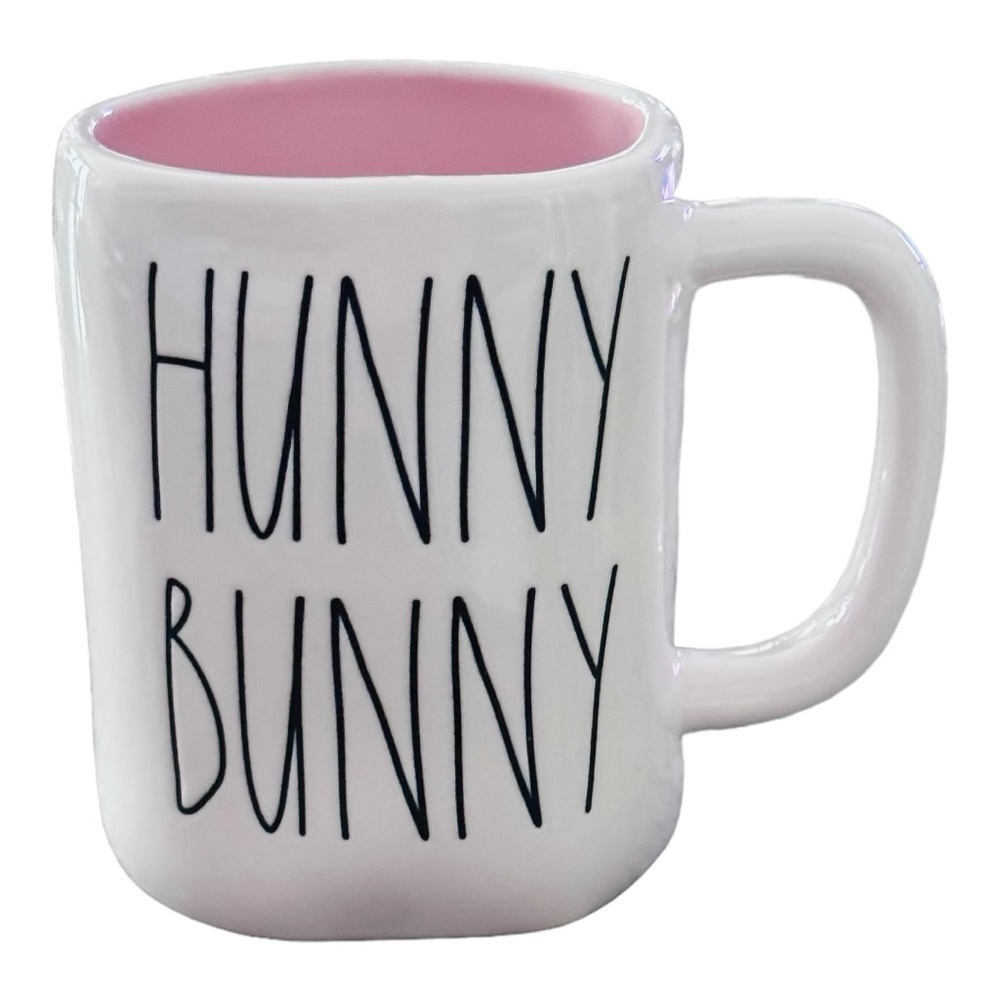 Rae Dunn by Magenta HUNNY BUNNY Ceramic Coffee Mug Pink Interior